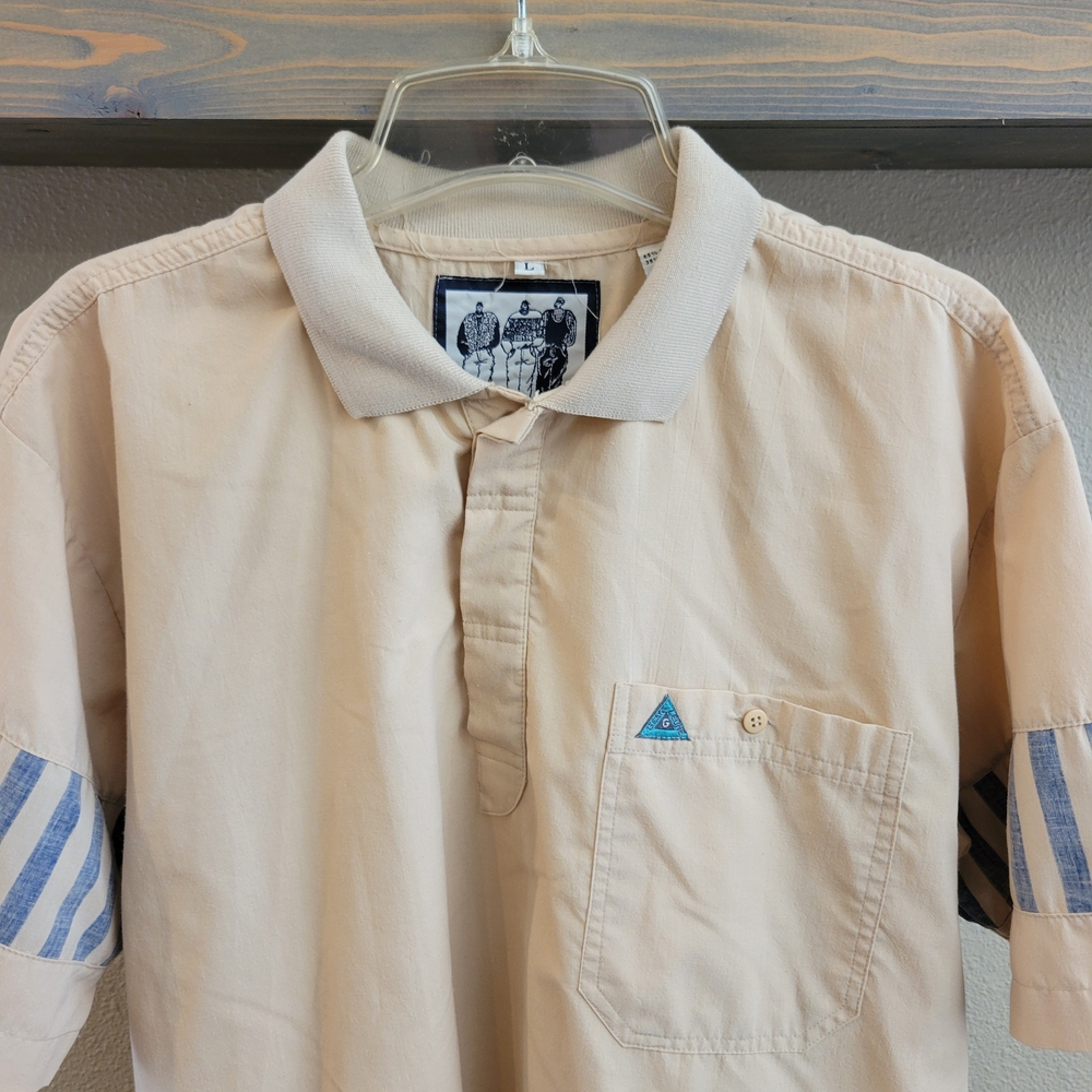 Vintage Giani Leone Short Sleeve Shirt Polo Mens Large